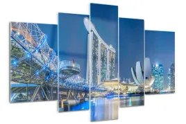 obraz-akrylowy-tryptyk-na-sciane-singapur-noca