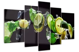 obraz-akrylowy-tryptyk-zdjecie-limonka-i-cytryna
