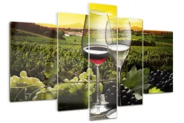 obraz-akrylowy-tryptyk-na-sciane-wino-i-winogrona