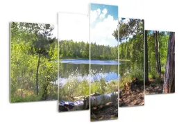 obraz-akrylowy-tryptyk-na-sciane-lesna-panorama