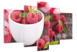 obraz-akrylowy-tryptyk-na-sciane-maliny-w-misce