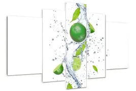 obraz-akrylowy-tryptyk-na-sciane-limonki-i-woda