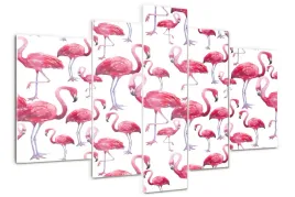foto-obraz-szklo-akrylowe-nowoczesny-flamingi