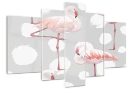 foto-obraz-szklo-akrylowe-nowoczesny-flamingi