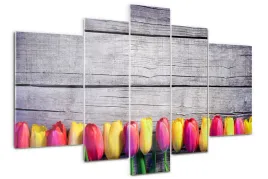 foto-obraz-akrylowy-tryptyk-tulipany-na-drewnie