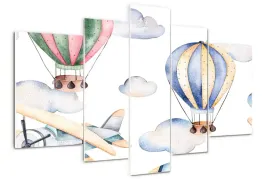foto-obraz-akrylowy-tryptyk-samoloty-i-balony
