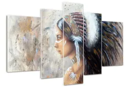 foto-obraz-akrylowy-tryptyk-nowoczesny-indianka