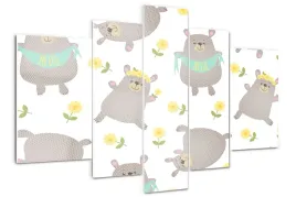 foto-obraz-akrylowy-poliptyk-misie-ilustracja