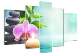 foto-obraz-akrylowy-duzy-tryptyk-orchidea-bambus