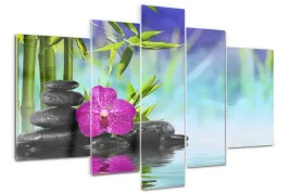 foto-obraz-akrylowy-duzy-tryptyk-orchidea-bambus