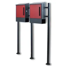 wolnostojaca-skrzynka-pocztowa-na-stojaku-podwojna-z-czerwonym-frontem