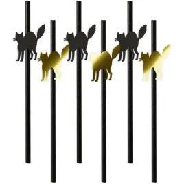 slomki-halloween-koty-zloto-czarne-195-cm-6-szt