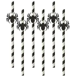 slomki-halloween-pajak-bialo-czarne-195-cm-6-szt