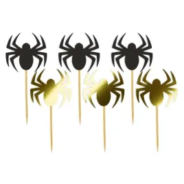 pikery-halloween-pajak-zloto-czarne-6-szt