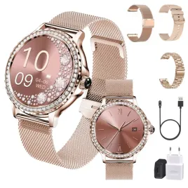 diamentowy-damski-smartwatch-zloty