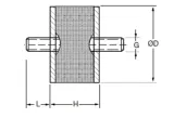 wibroizolator-poduszka-a-40-30-m8x23-stan-nowy