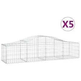 kosze-gabionowe-5-szt-200x50x40-60-cm-galwanizowane-zelazo