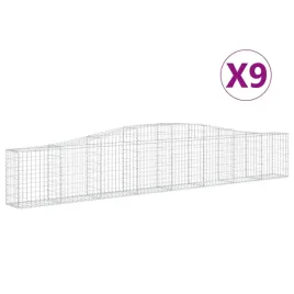 kosze-gabionowe-9-szt-400x30x60-80-cm-galwanizowane-zelazo
