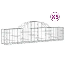 kosze-gabionowe-5-szt-200x30x40-60-cm-galwanizowane-zelazo