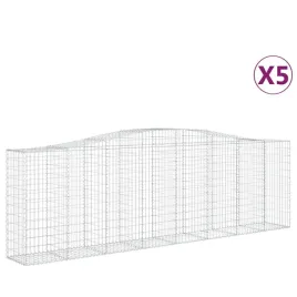 kosze-gabionowe-5-szt-400x50x120-140-cm-galwanizowane-zelazo