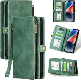 etui-ochronne-portfel-do-iphone-14-plus-zielone