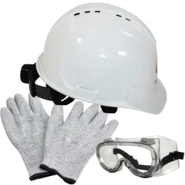 kask-bialy-okulary-ochronne-rekawice-zestaw-budowlany-bhp