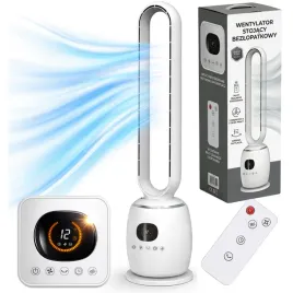 wentylator-kolumnowy-stojacy-bezlopatkowy-cichy-oscylacja-timer-pilot-led