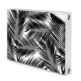maskownica-na-kaloryfer-80x60-czarne-liscie-palmy
