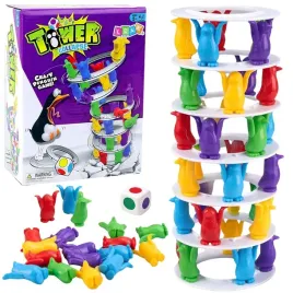 gra-zrecznosciowa-rodzinna-szalone-pingwiny-na-wiezy-kolorowe