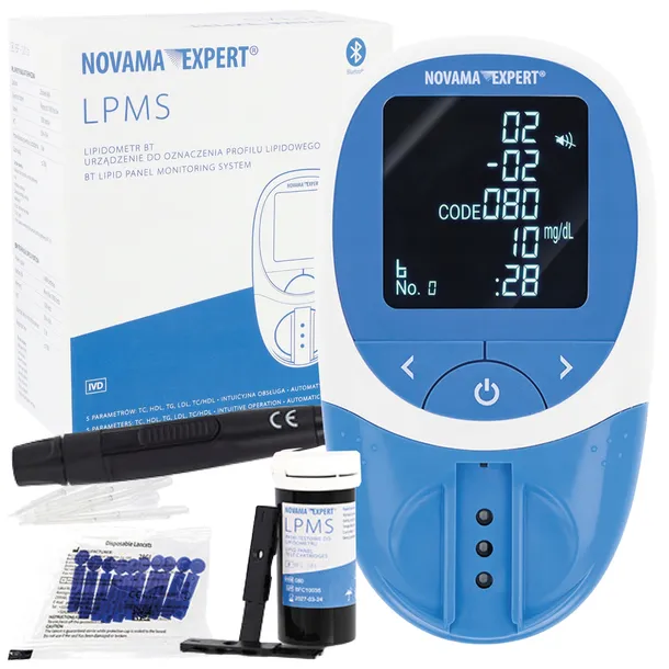 ANALIZATOR PROFILU LIPIDOWEGO KRWI NOVAMA EXPERT LPMS 5W1 CHOLESTEROLU HDL