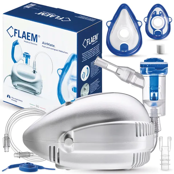 INHALATOR NEBULIZATOR DLA DZIECI FLAEM AIRMATE 2 TRYBY INHALACJI CERTYFIKAT