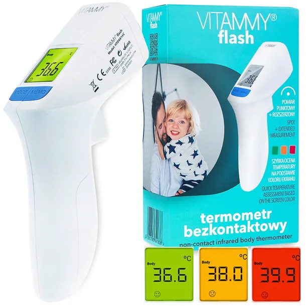 Termometr bezdotykowy VITAMMY Flash Biały