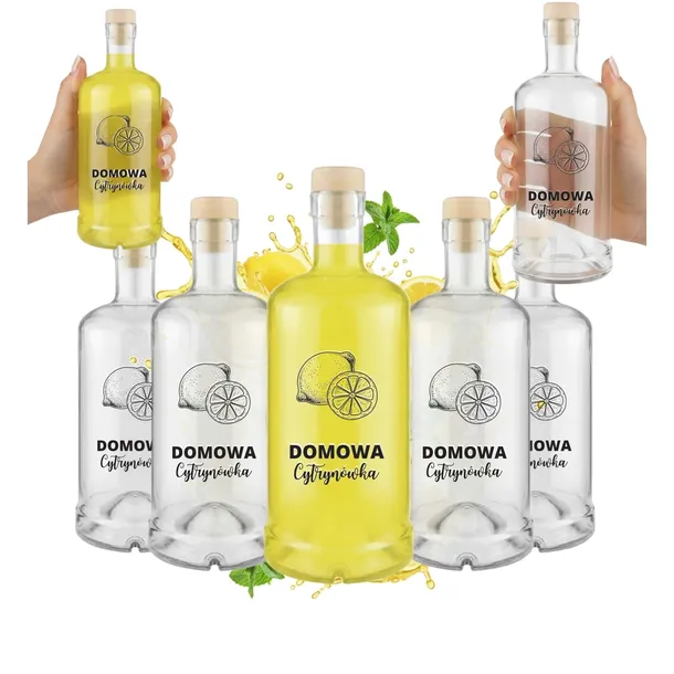 30x BUTELKI TADEK 500ml NADRUK CYTRYNÓWKA NALEWKI SOK PREZENT ZESTAW 30 SZT