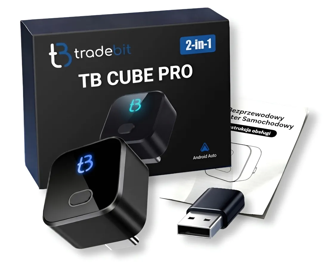 adapter-samochodowy-tradebit-tb-cube-pro-usb-c-carplay-android-auto-czarny