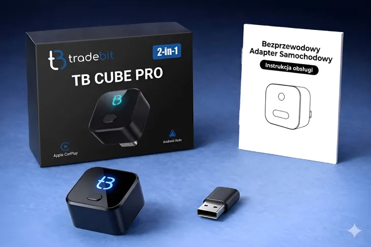 adapter-samochodowy-tradebit-tb-cube-pro-usb-c-carplay-android-auto-czarny