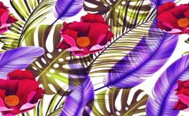 fototapeta-flizelina-kwiaty-liscie-416x254