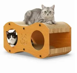 drapak-domek-dla-kota-dwupoziomowy-2w1-legowisko-i-zabawa-f105