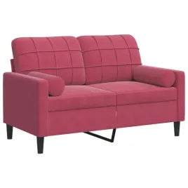 2-osobowa-sofa-z-poduszkami-winna-czerwien-120-cm-aksamit