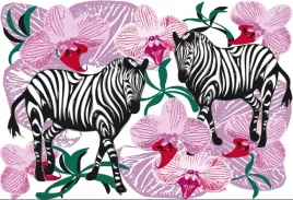 tapeta-flizelina-zebry-kwiat-orchidei-104x70