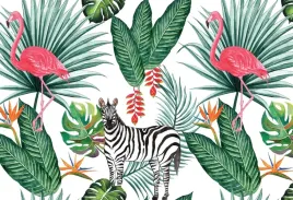 fototapeta-flizelinowa-zebra-i-flaming-104x70