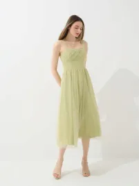 zielona-tiulowa-sukienka-midi-mohito-xl