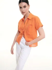 pomaranczowa-bluzka-z-krotkim-rekawem-reserved-xs