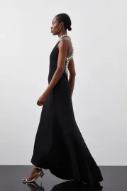 czarna-sukienka-maxi-z-wiazaniem-na-szyi-i-krysztalkami-karen-millen-s