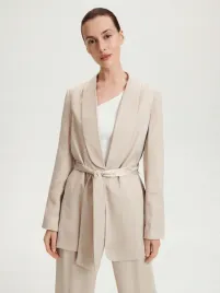 bezowy-satynowy-zakiet-z-paskiem-reserved-xs