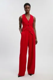 czerwone-eleganckie-szerokie-spodnie-karen-millen-m