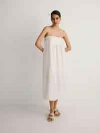 biala-sukienka-midi-z-lnu-reserved-xs