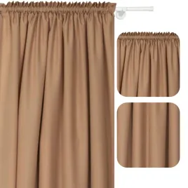 zaslona-na-tasmie-140x160-krotka-gladka-karmelowa-na-zabki-tunel-zaslony