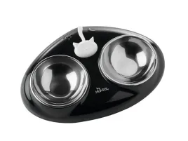 hunter-miska-dla-kota-podwojna-moulins-150-ml-czarna