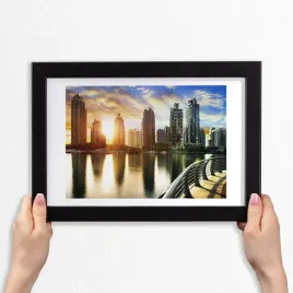 obraz-scienny-z-ramka-dubaj-zachod-slonca-30x20