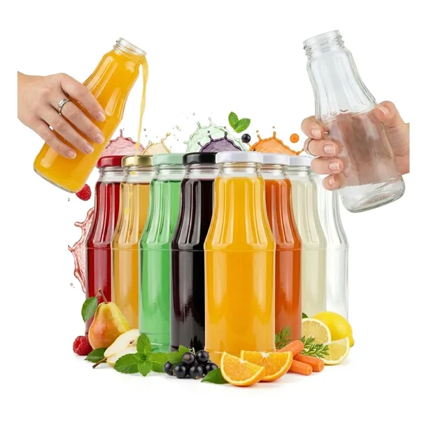 10x Butelki Na Sok FRUIT 300ml Słoiki Szklane na Soki Przetwory Miód 10szt.